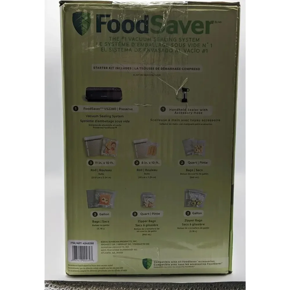 FoodSaver VS2280 Vacuum Sealing System Hose Rolls Bags Starter Kit